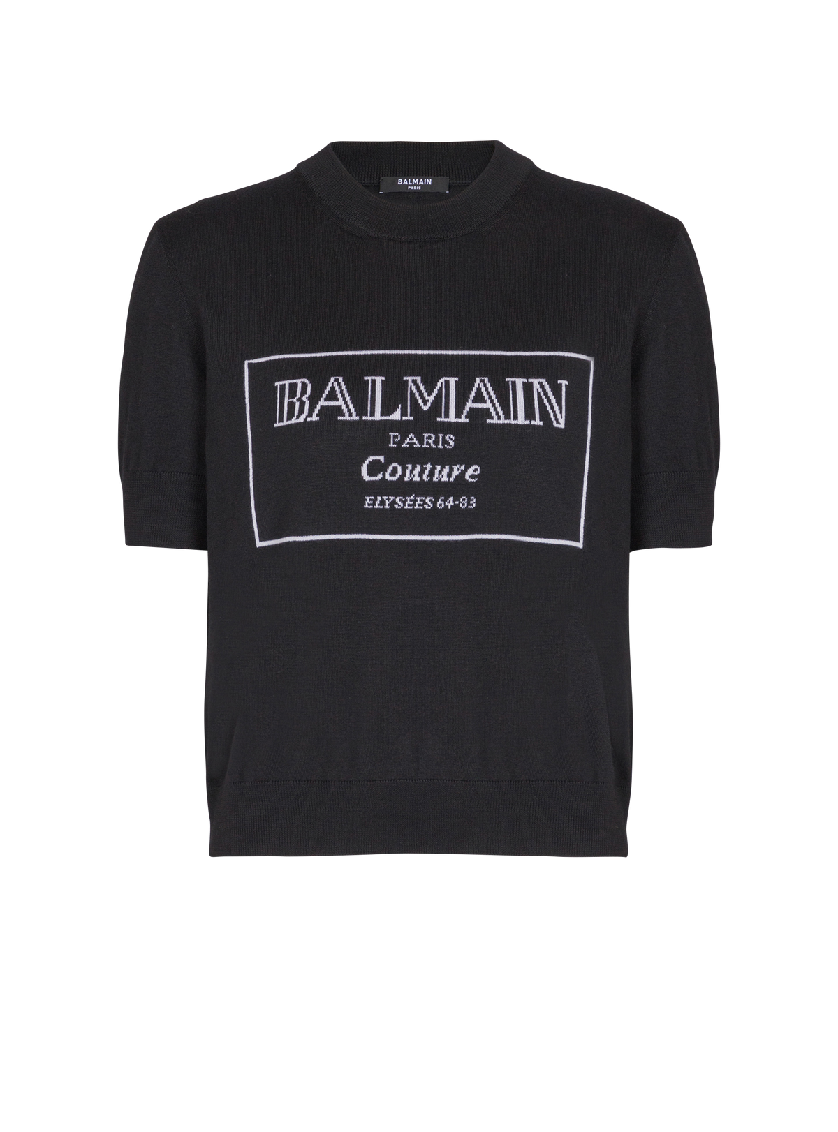 Top bicolore en maille balmain couture - Noir & Blanc