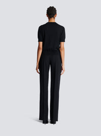 Top bicolore en maille balmain couture - Noir & Blanc