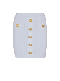 Jupe en maille à boutons - Bleu Pâle