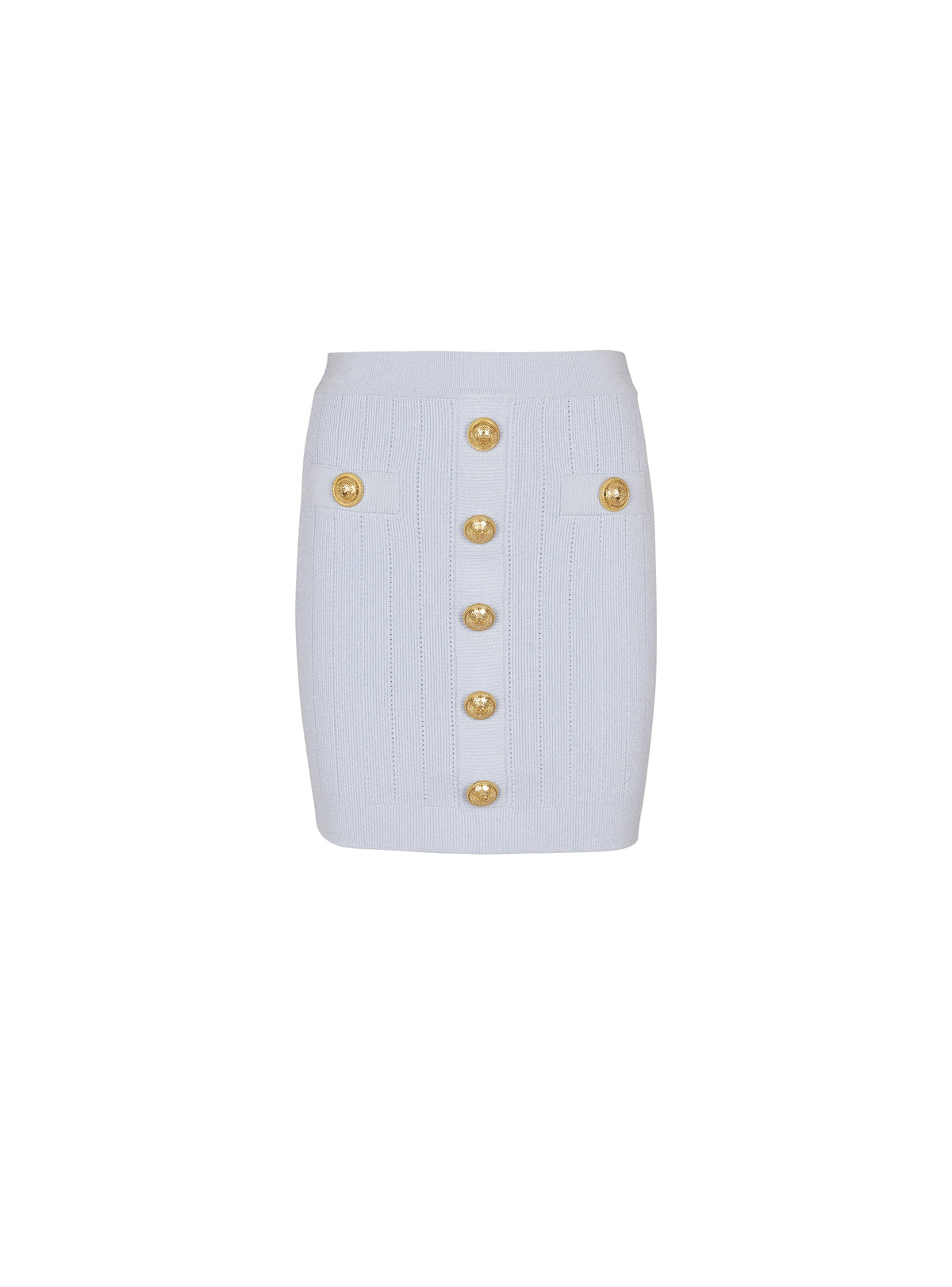Knit skirt with buttons - Pale Blue
