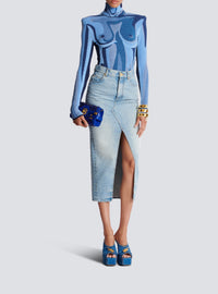 Denim midi skirt - Light Jean Blue