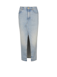 Jupe midi en denim - Bleu Jean Clair