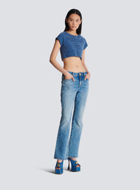 Jean flare en denim - Bleu Jean