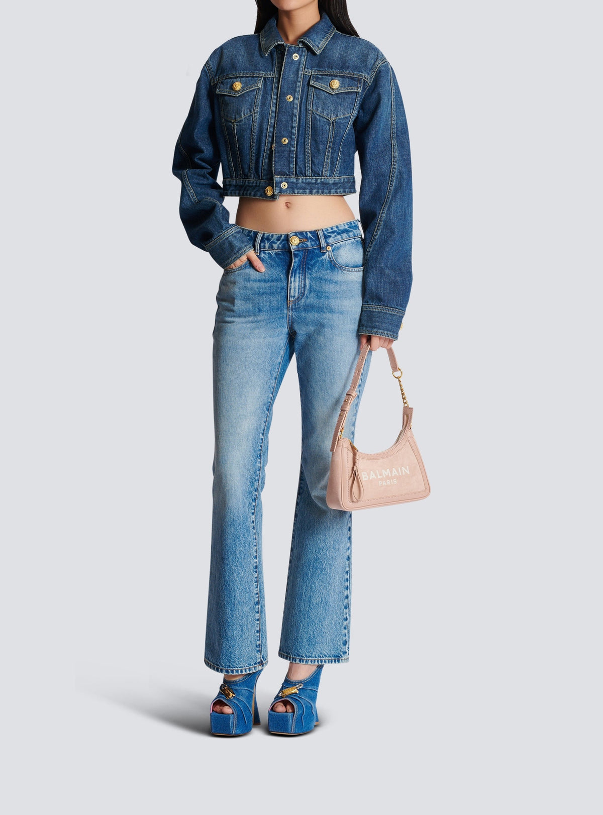 Denim flared trousers - Jean Blue