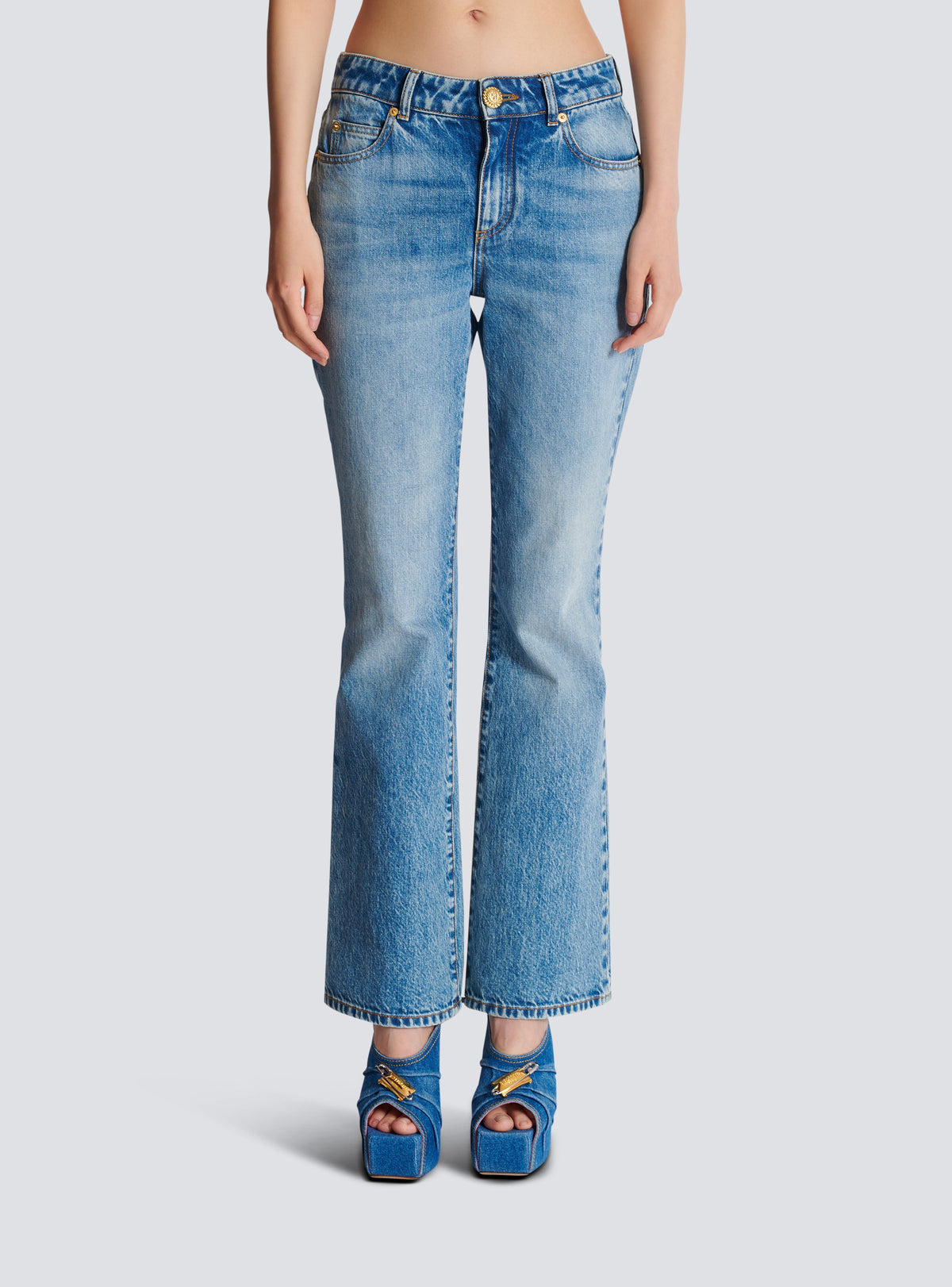 Jean flare en denim - Bleu Jean