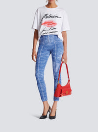 Legging en maille - Bleu Jean