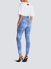 Legging en maille - Bleu Jean
