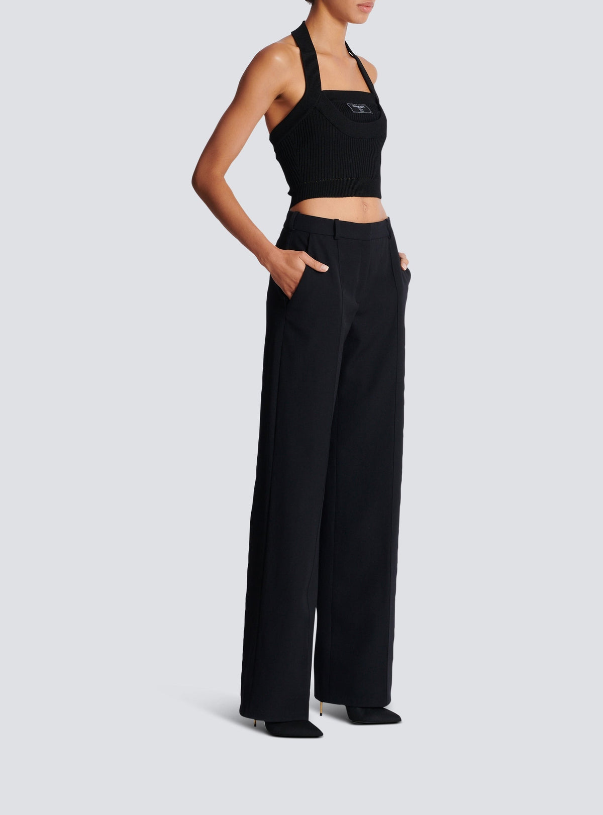 Pantalon de tailleur en laine - Noir