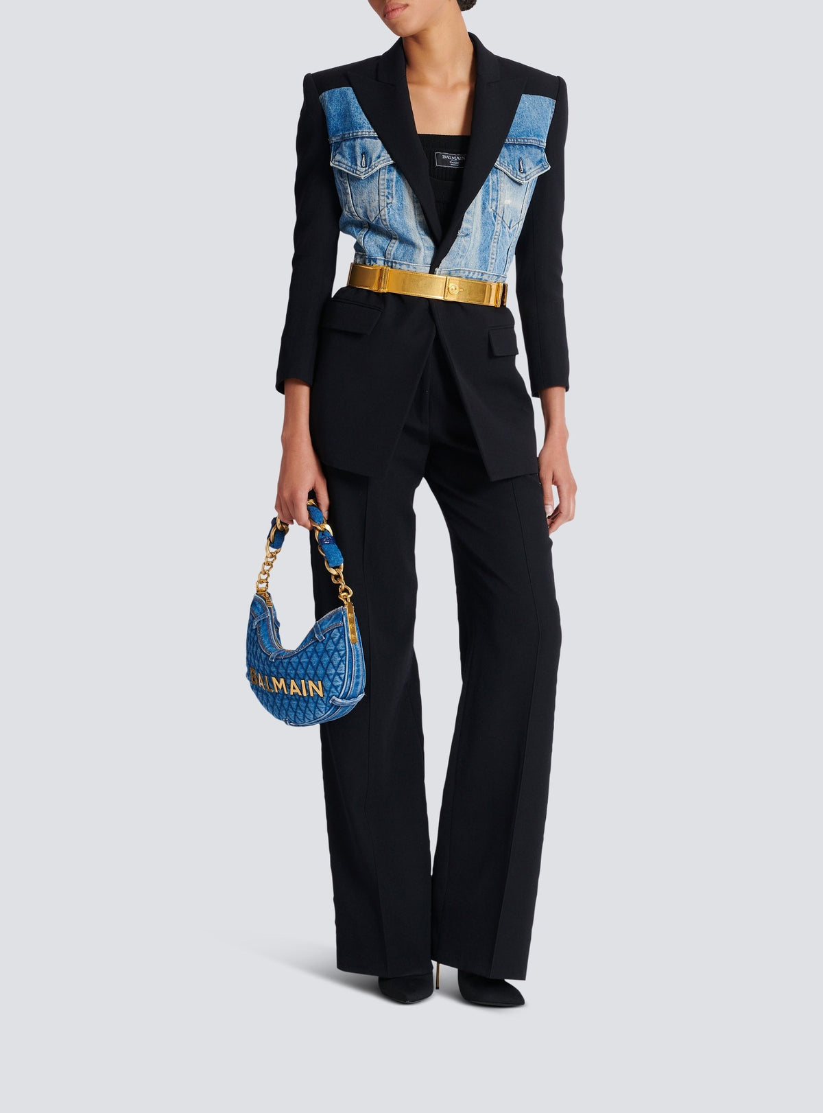 Pantalon de tailleur en laine - Noir