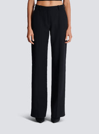 Pantalon de tailleur en grain de poudre - Noir