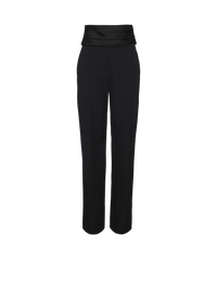 Pantalon sur mesure en satin 2 poches - Noir