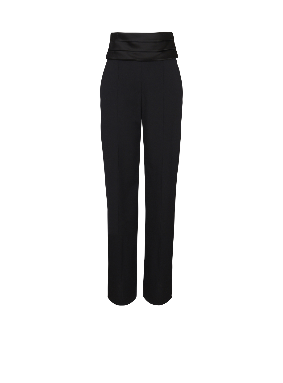 Pantalon sur mesure en satin 2 poches - Noir