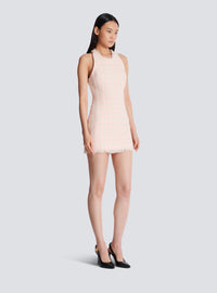 Robe courte en tweed - Rose & Beige