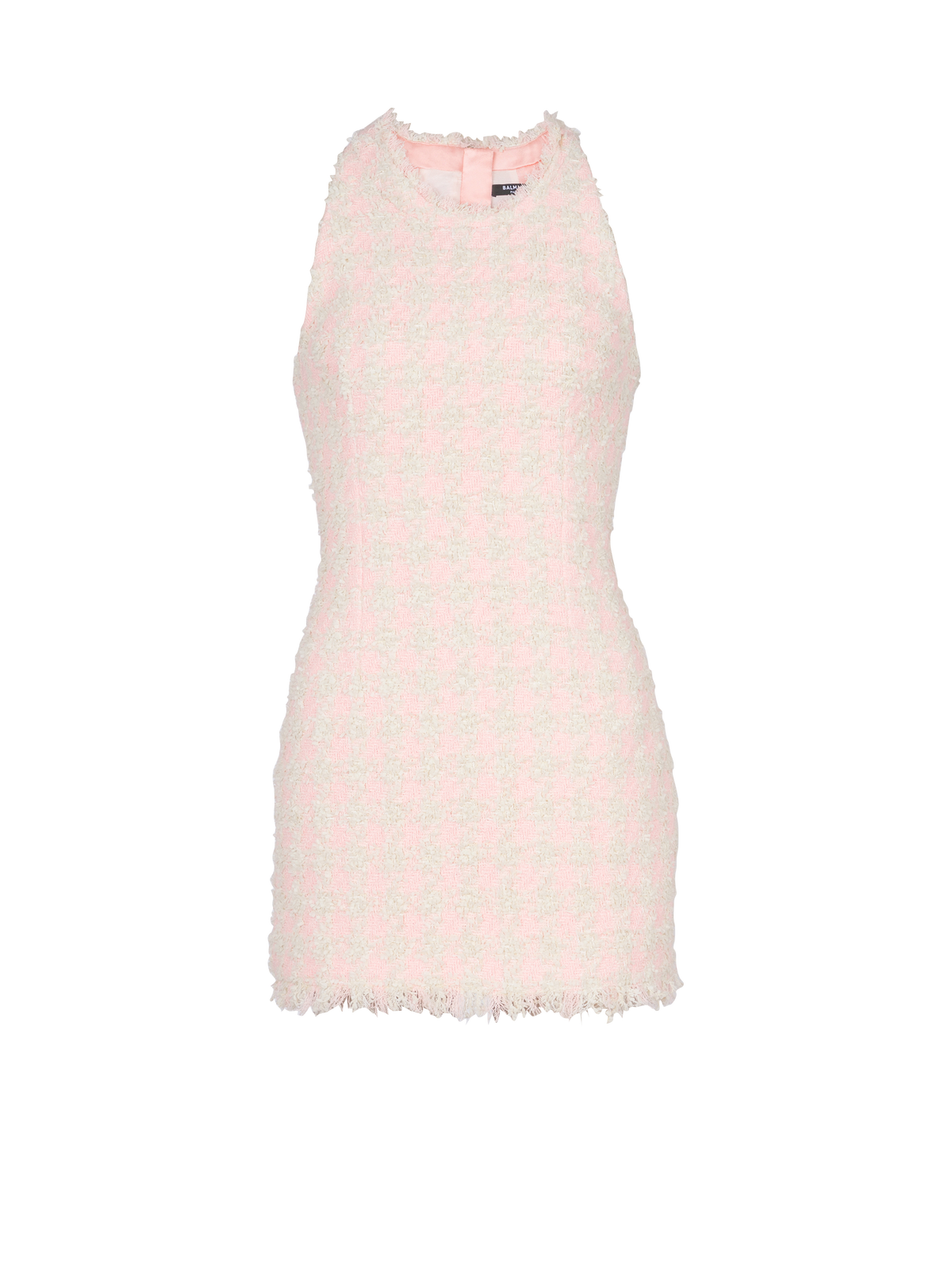 Robe courte en tweed - Rose & Beige