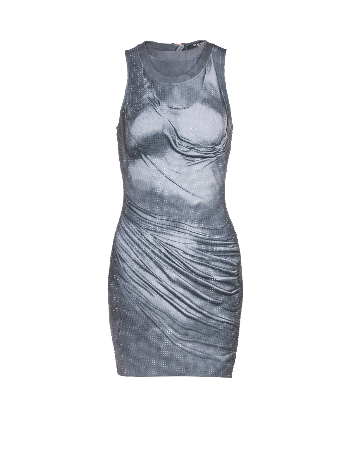 Robe drapée trompe-l’œil - Multi-Gris