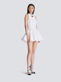 Robe évasée à plis - Blanc Optique