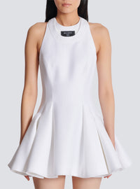 Robe évasée à plis - Blanc Optique