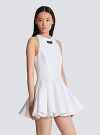Robe évasée à plis - Blanc Optique