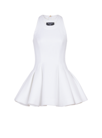 Robe évasée à plis - Blanc Optique