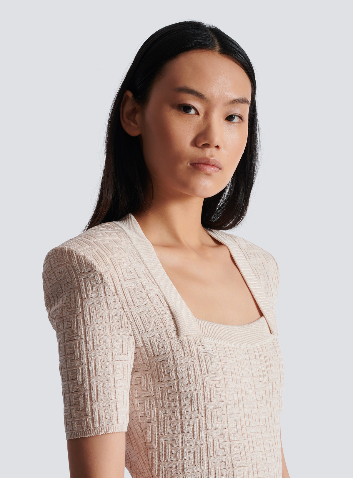 Robe en maille pb labyrinthe - Nude & Nude Brillant
