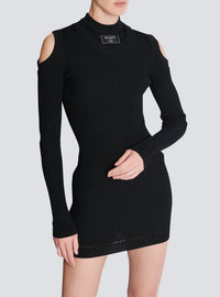 Robe courte en maille - Noir