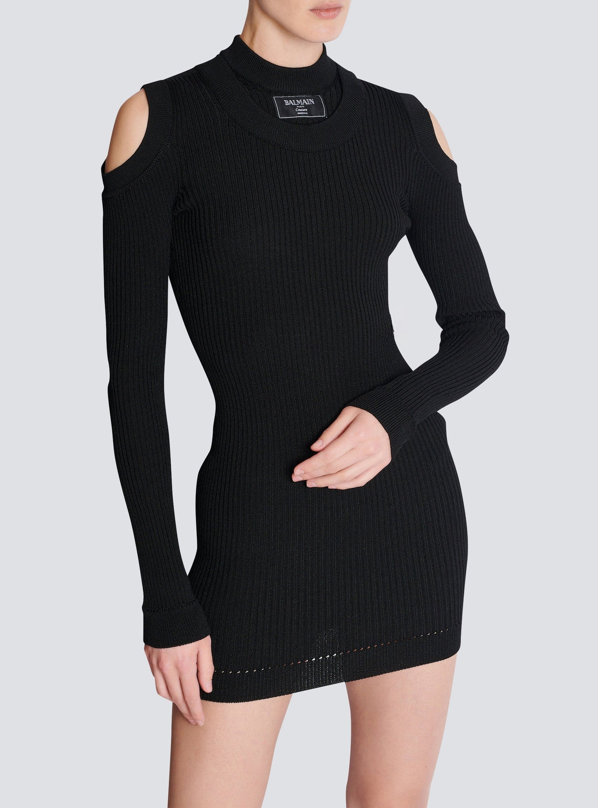 Robe courte en maille - Noir