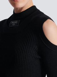 Robe courte en maille - Noir