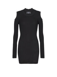 Robe courte en maille - Noir