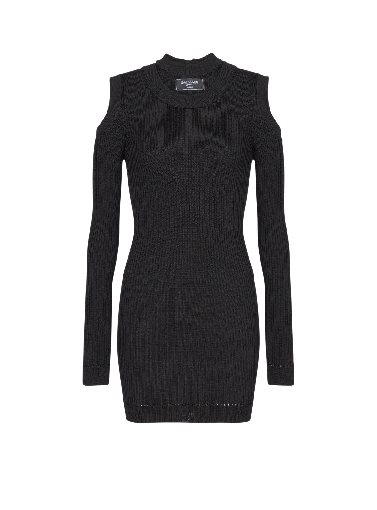 Robe courte en maille - Noir