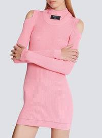 Short knit dress - Pink