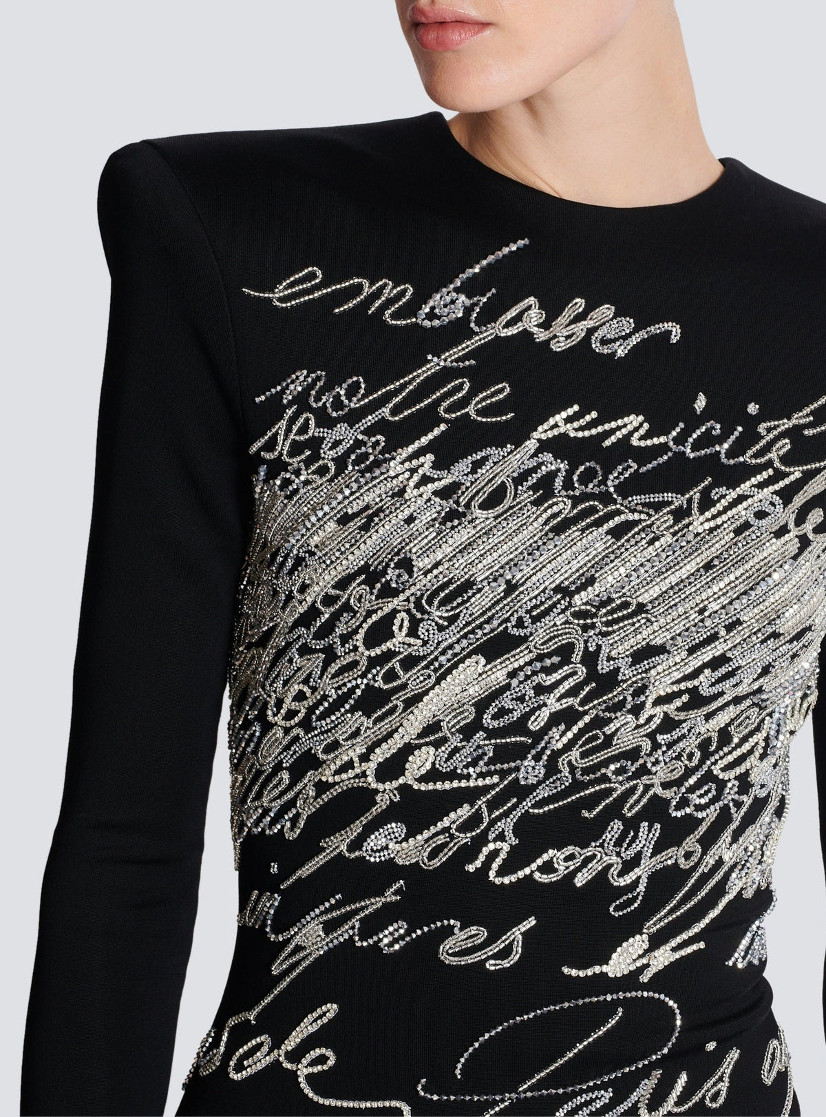 Robe courte brodée - Noir & Cristal