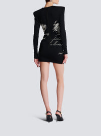 Robe courte brodée - Noir & Cristal