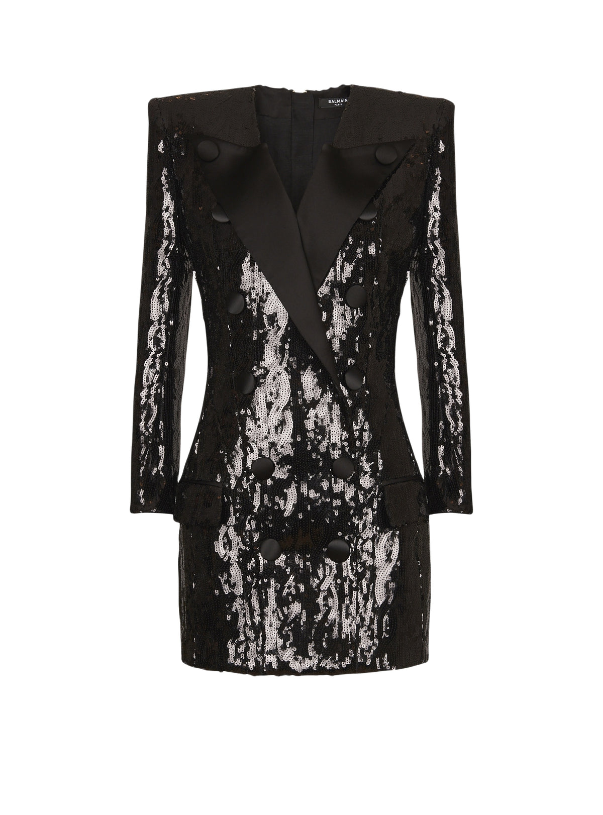 Robe courte à sequins - Noir