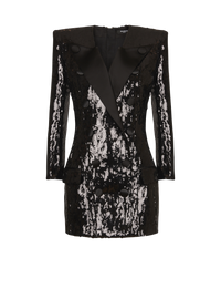 Robe courte à sequins - Noir
