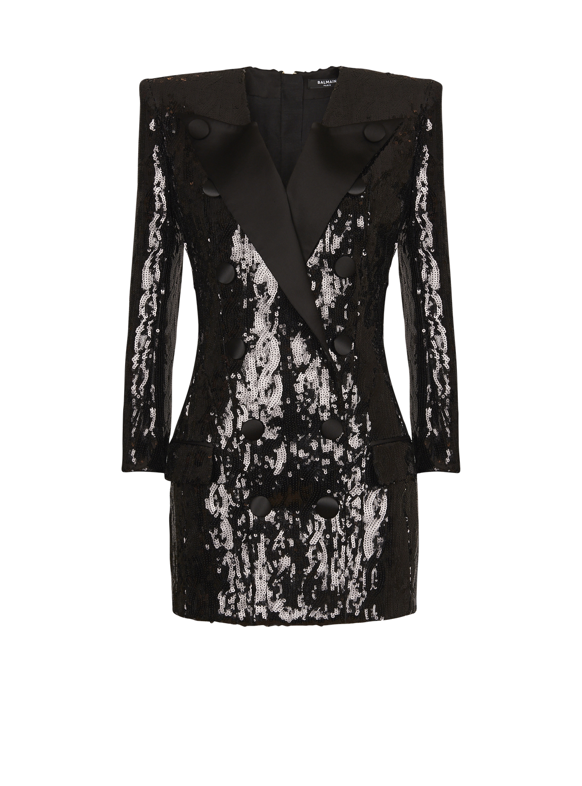 Robe courte à sequins - Noir