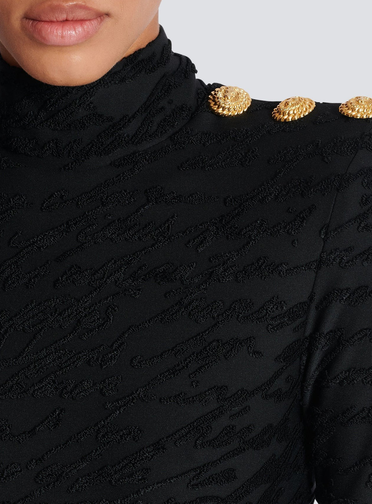 Robe courte en maille - Noir