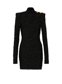 Robe courte en maille - Noir