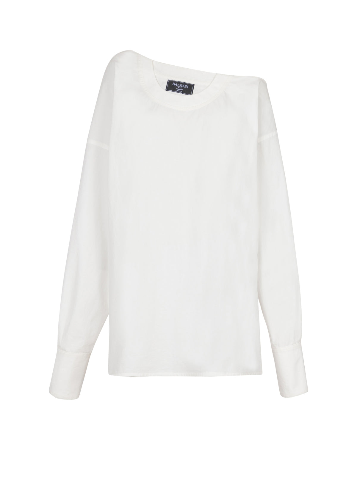 Robe-chemise asymétrique - Blanc