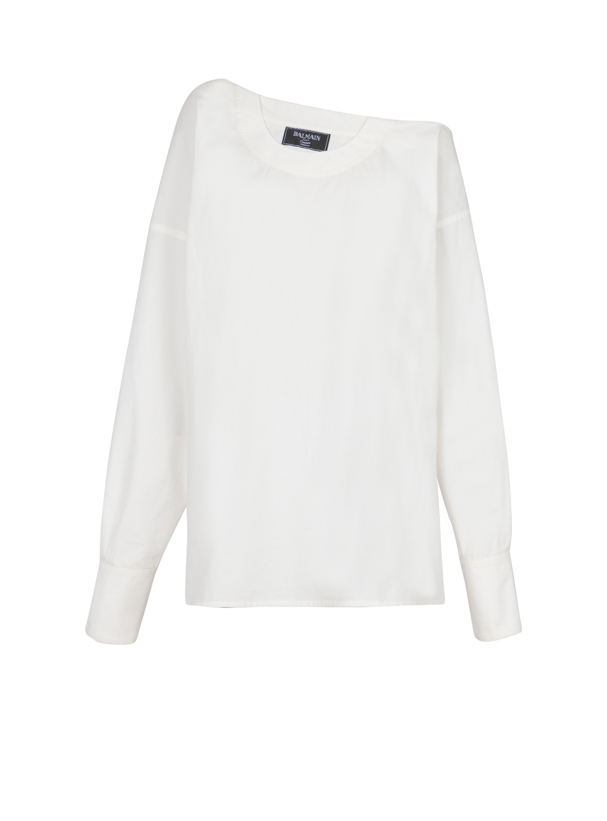 Robe-chemise asymétrique - Blanc