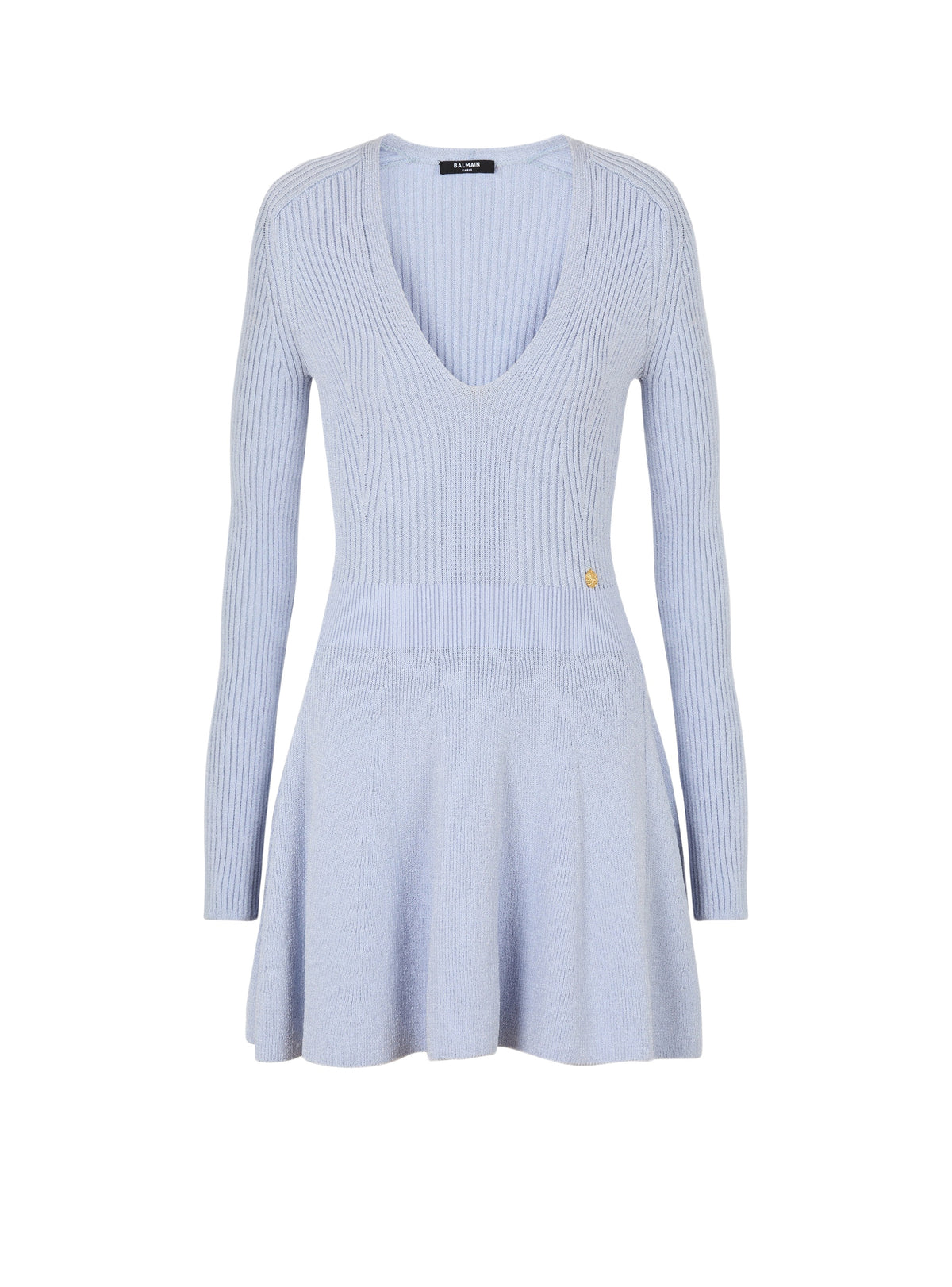 Robe plissée en maille - Bleu Pâle