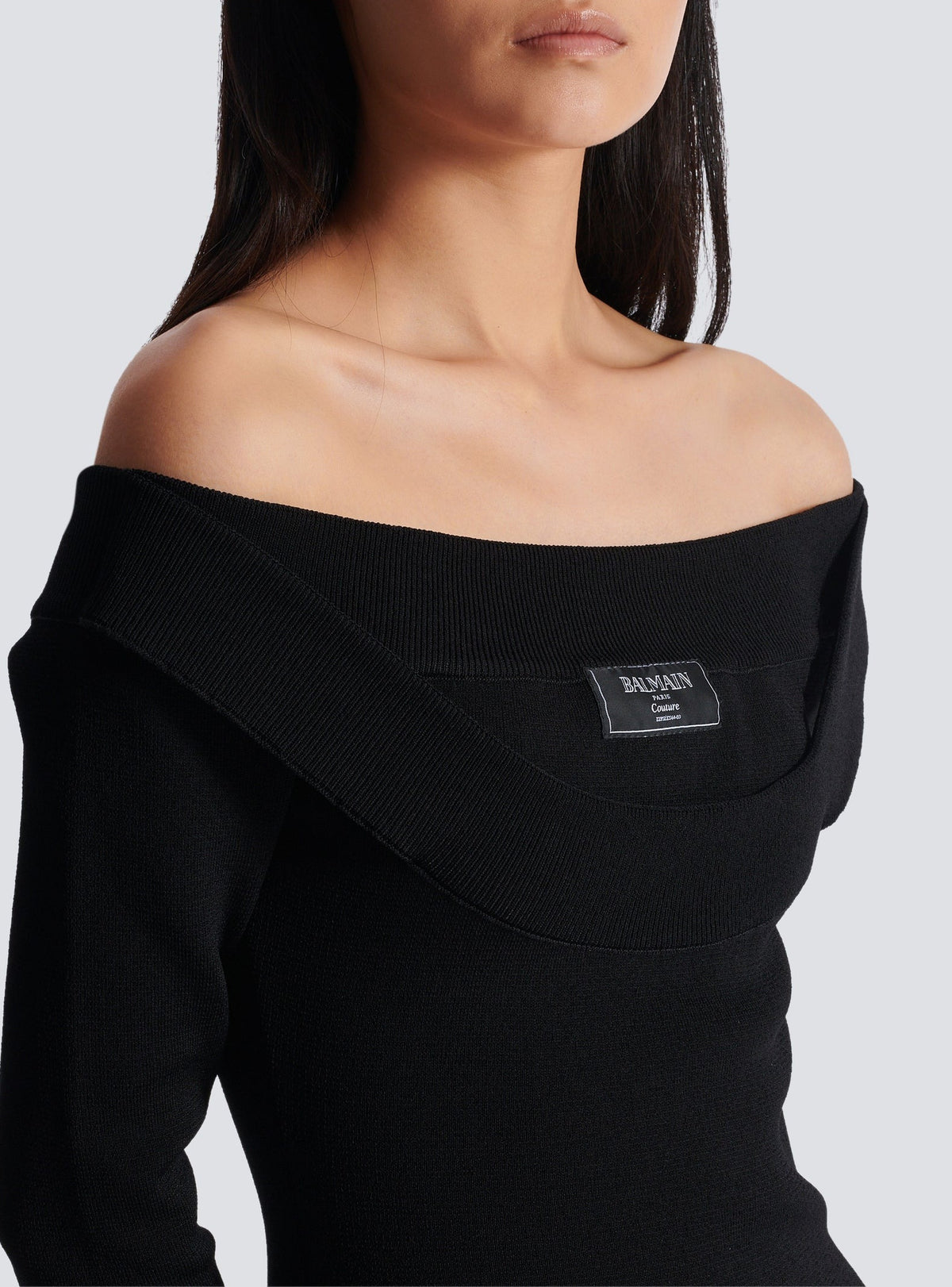 Robe longue en maille - Noir