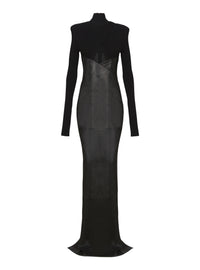 Robe longue en cuir - Noir & Noir