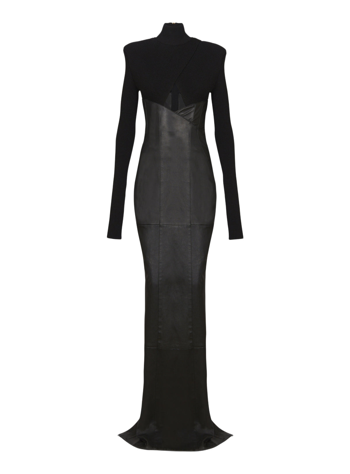 Robe longue en cuir - Noir & Noir