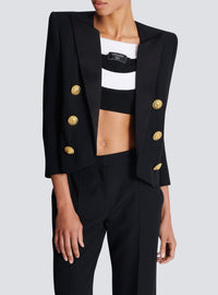 Veste 6 boutons en laine - Noir