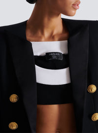 Veste 6 boutons en laine - Noir
