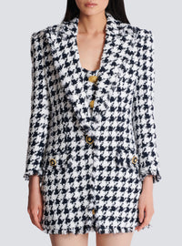 Veste de tailleur en tweed - Marine & Blanc