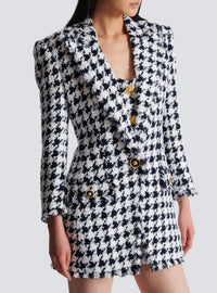 Veste de tailleur en tweed - Marine & Blanc