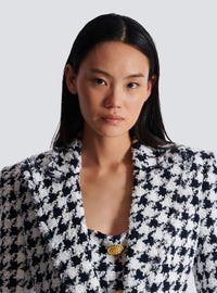 Veste de tailleur en tweed - Marine & Blanc