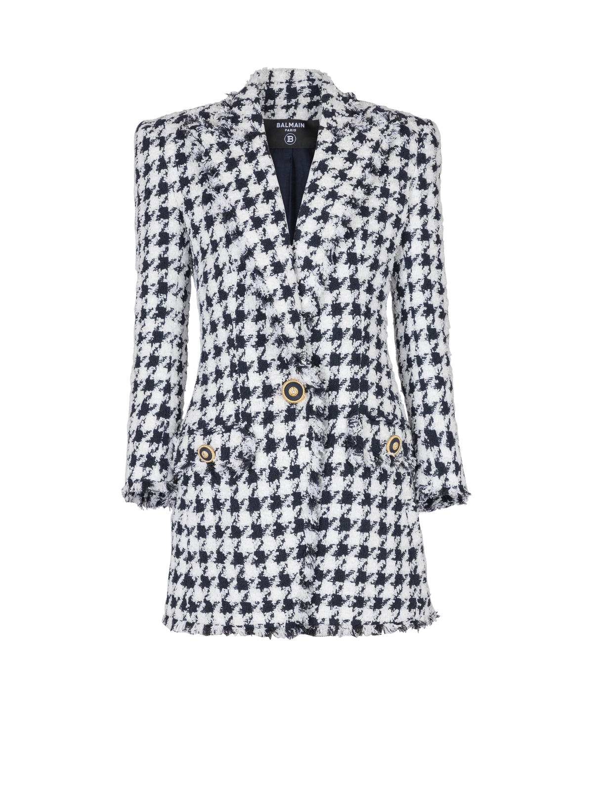 Veste de tailleur en tweed - Marine & Blanc