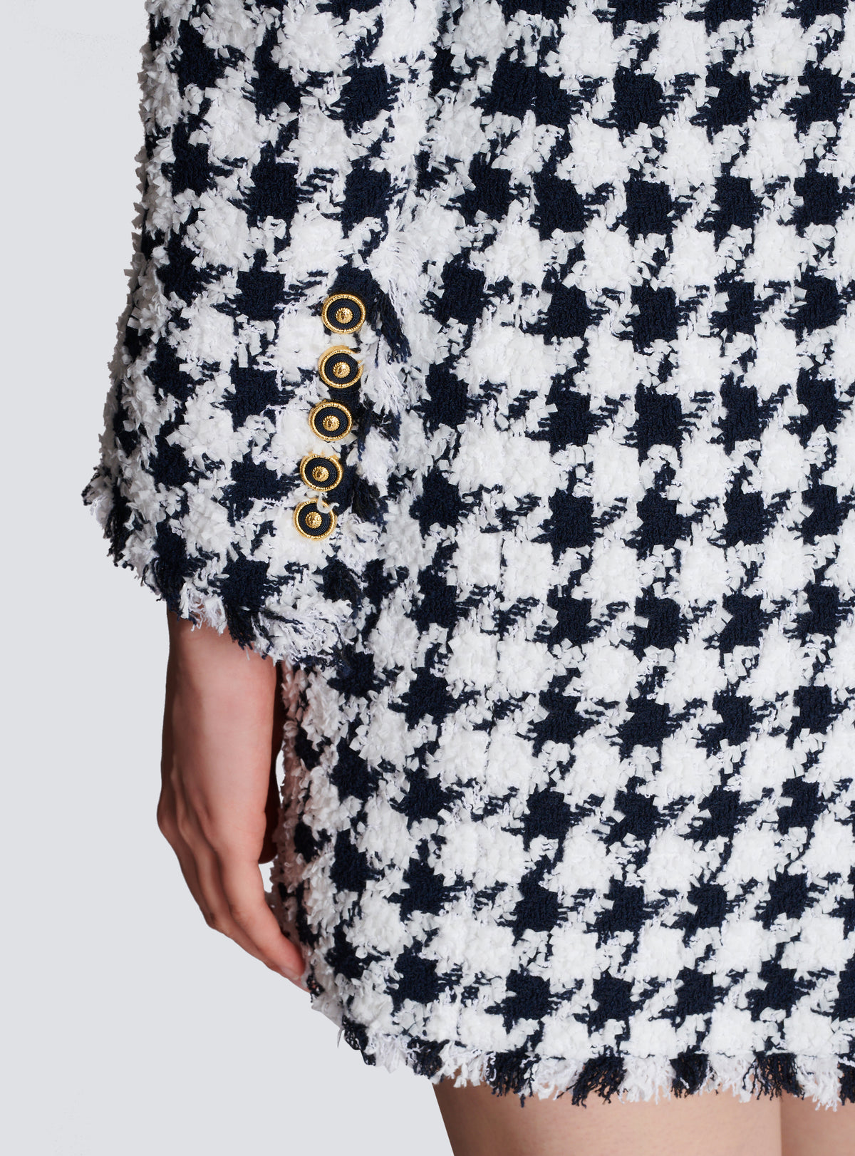 Veste de tailleur en tweed - Marine & Blanc